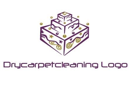 3 level 3d cake logo