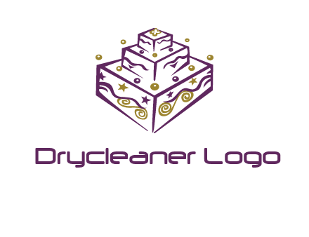 3 level 3d cake logo