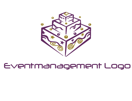 3 level 3d cake logo