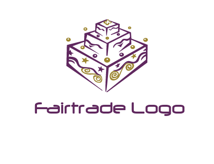 3 level 3d cake logo