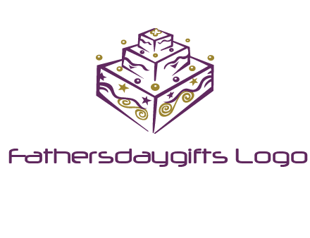 3 level 3d cake logo