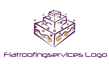 3 level 3d cake logo