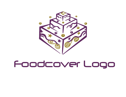 3 level 3d cake logo