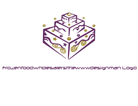 3 level 3d cake logo