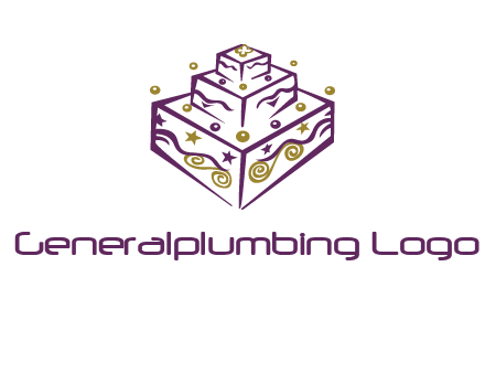 3 level 3d cake logo