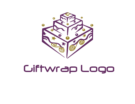 3 level 3d cake logo