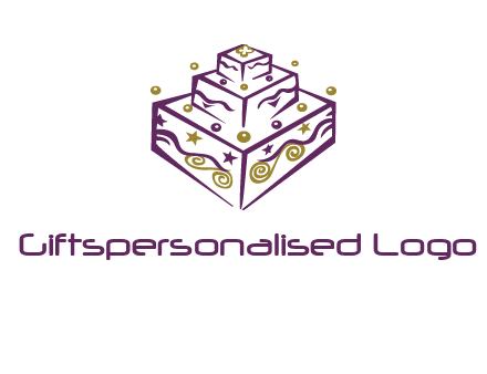 3 level 3d cake logo