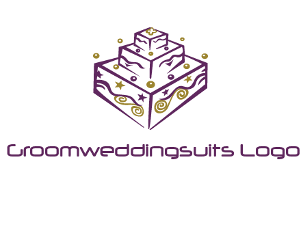 3 level 3d cake logo