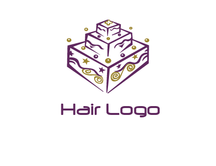 3 level 3d cake logo