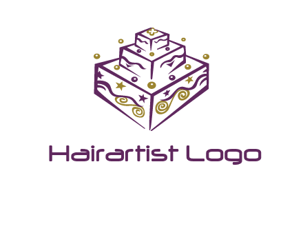 3 level 3d cake logo