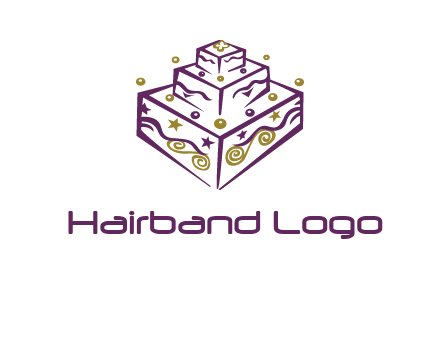 3 level 3d cake logo