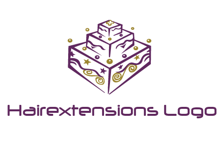 3 level 3d cake logo
