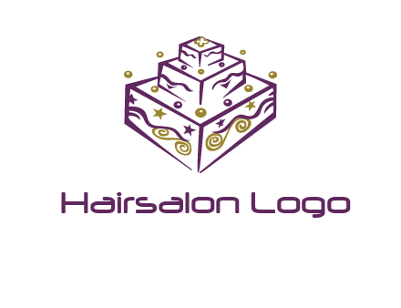 3 level 3d cake logo