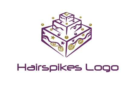 3 level 3d cake logo