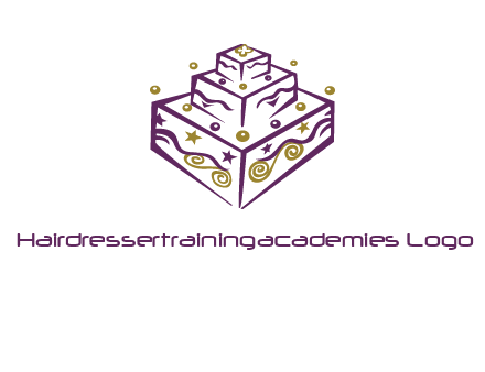 3 level 3d cake logo