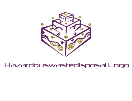 3 level 3d cake logo