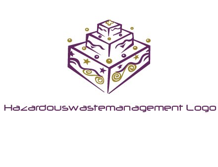 3 level 3d cake logo