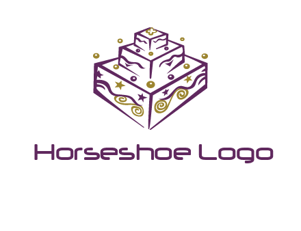 3 level 3d cake logo