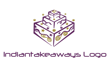 3 level 3d cake logo