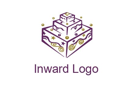 3 level 3d cake logo
