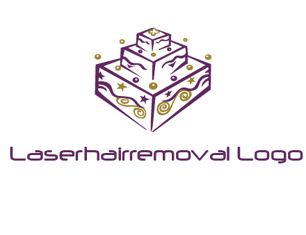 3 level 3d cake logo