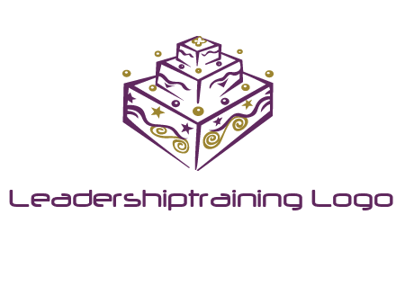 3 level 3d cake logo