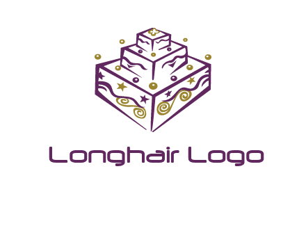 3 level 3d cake logo