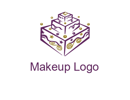 3 level 3d cake logo