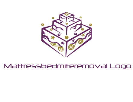 3 level 3d cake logo
