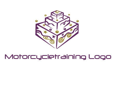 3 level 3d cake logo