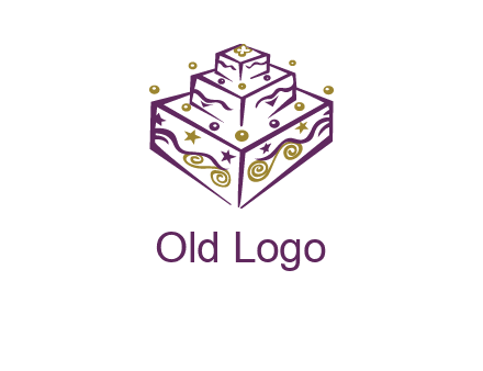 3 level 3d cake logo