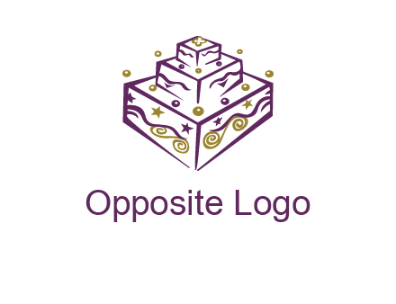 3 level 3d cake logo