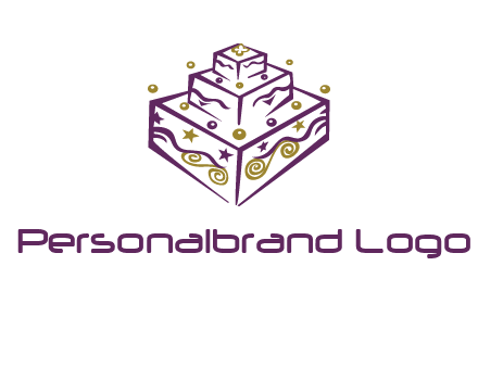 3 level 3d cake logo