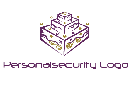 3 level 3d cake logo