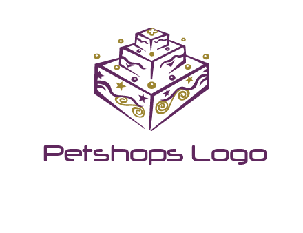 3 level 3d cake logo