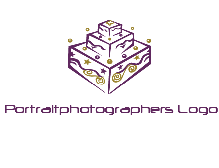 3 level 3d cake logo