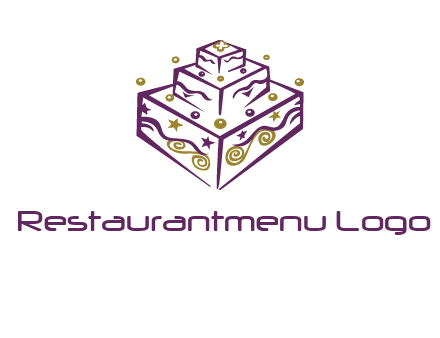 3 level 3d cake logo