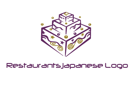 3 level 3d cake logo