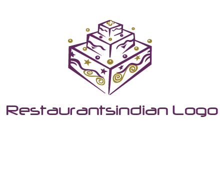 3 level 3d cake logo