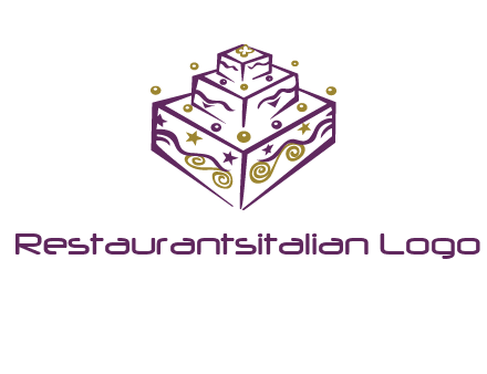 3 level 3d cake logo