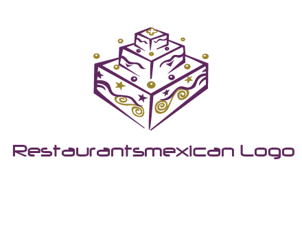 3 level 3d cake logo