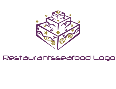 3 level 3d cake logo