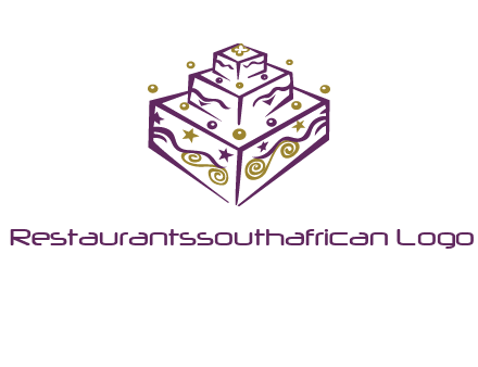 3 level 3d cake logo