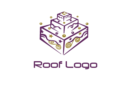 3 level 3d cake logo