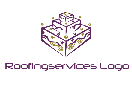 3 level 3d cake logo