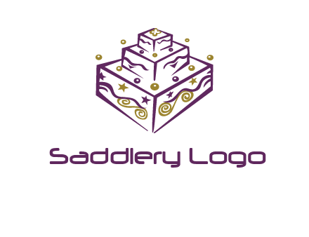 3 level 3d cake logo