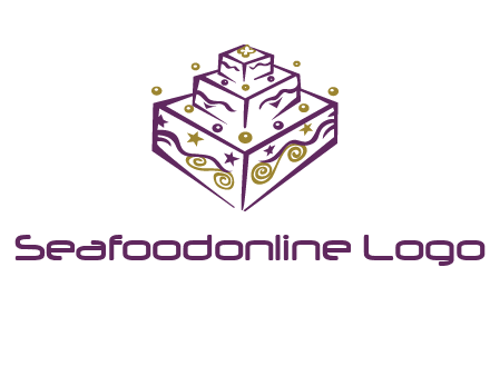 3 level 3d cake logo