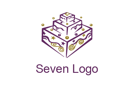 3 level 3d cake logo