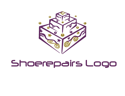 3 level 3d cake logo