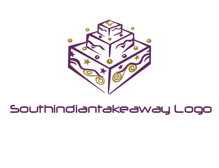 3 level 3d cake logo